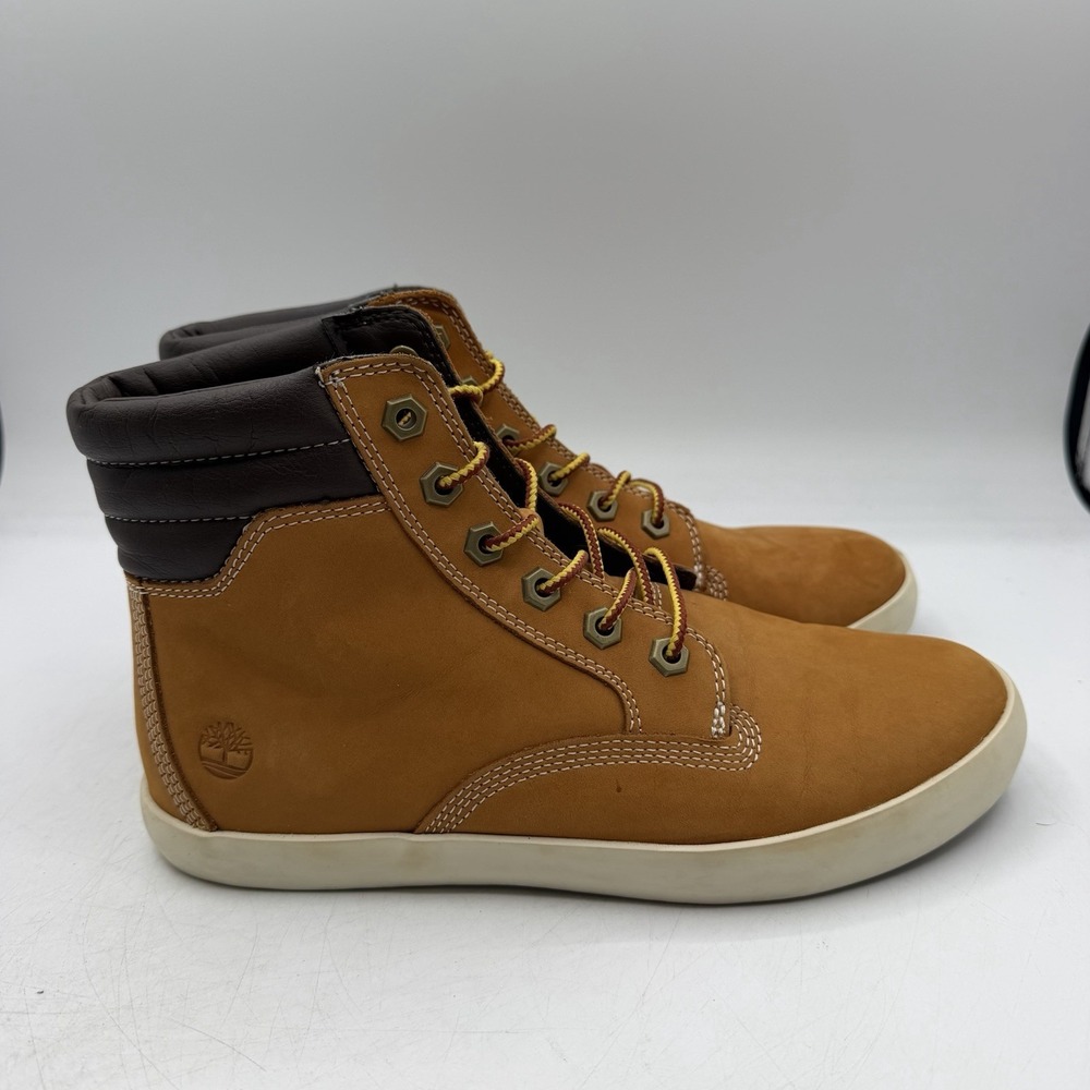 Timberland Dausette Sneaker Boots Womens Sz 7.5 Wheat Nubuck Leather Shoes A1KLZ